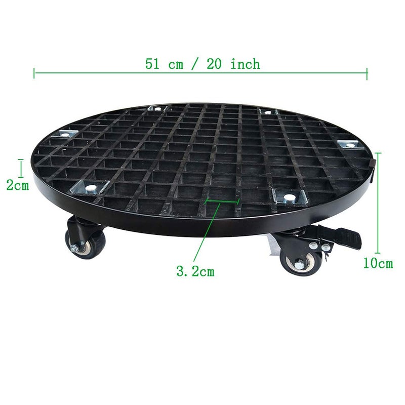 Xedragony Plant Stand Planter Caddy Heavy Duty with Locking Wheels Outdoor Indoor 13 to 20 Inch 450 to 700 Lbs Capacity (Large) - Image 4
